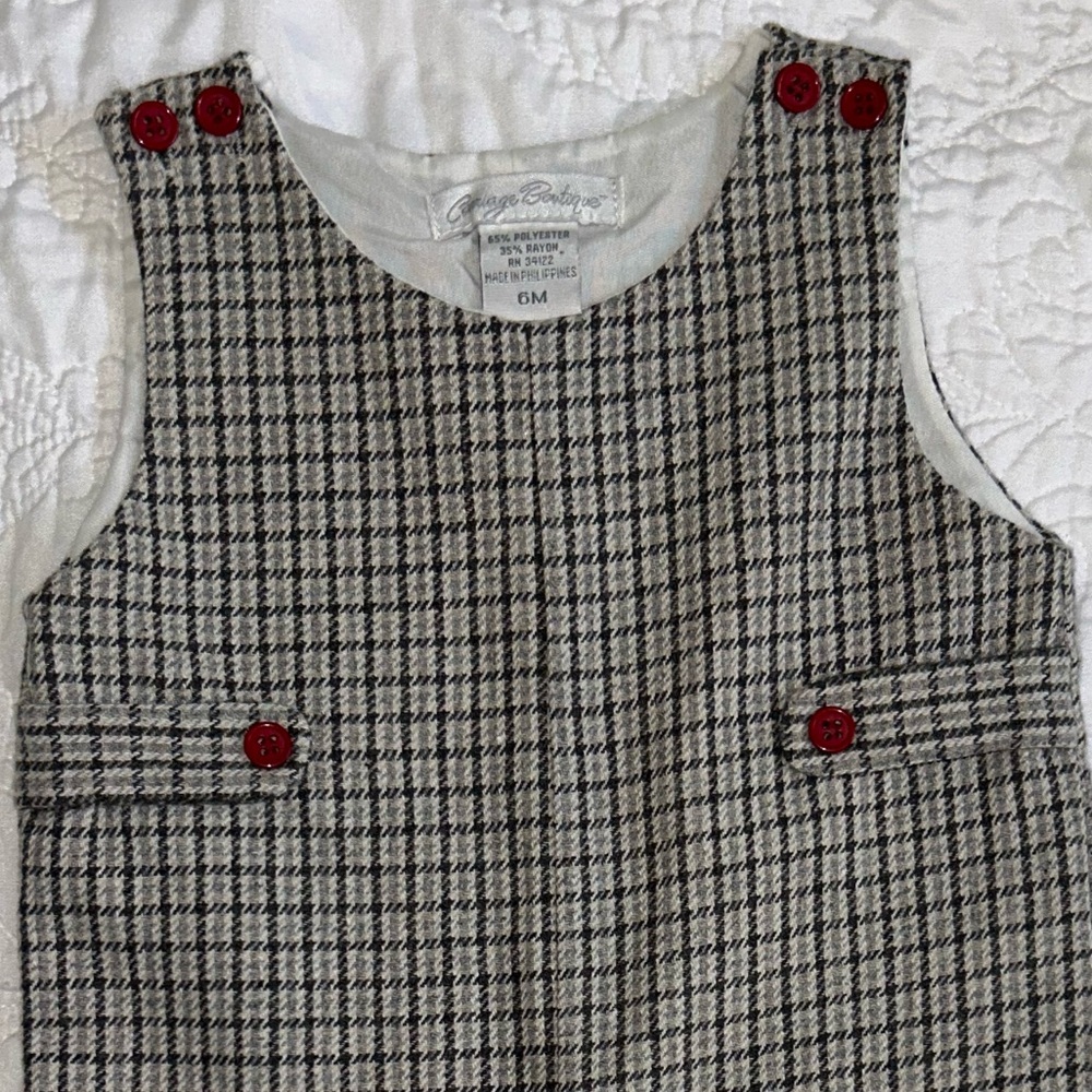 Carraige Boutique Boys Tweed Romper Size 6 Months